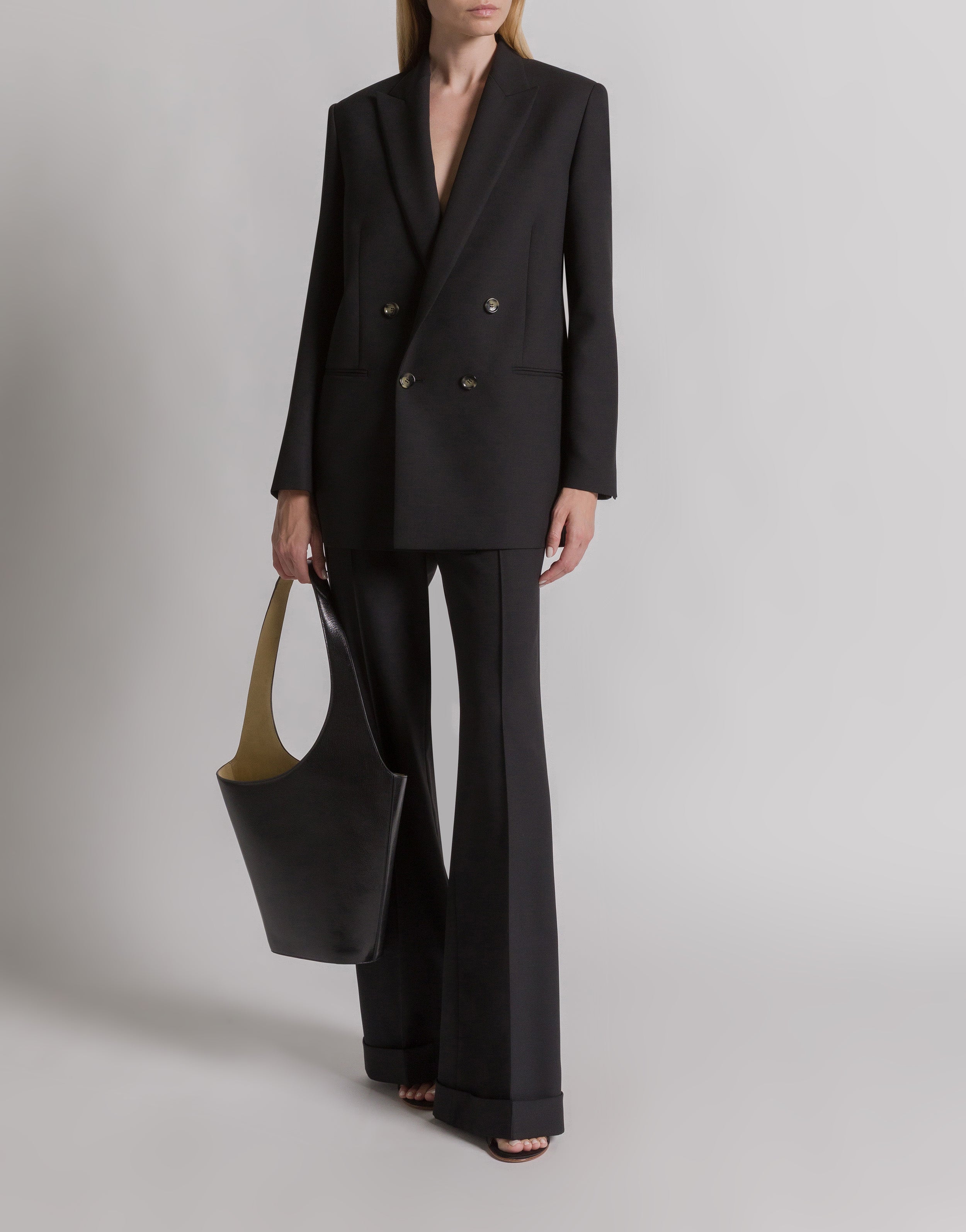 Tropical Wool Double-breasted Blazer | Alberta Ferretti