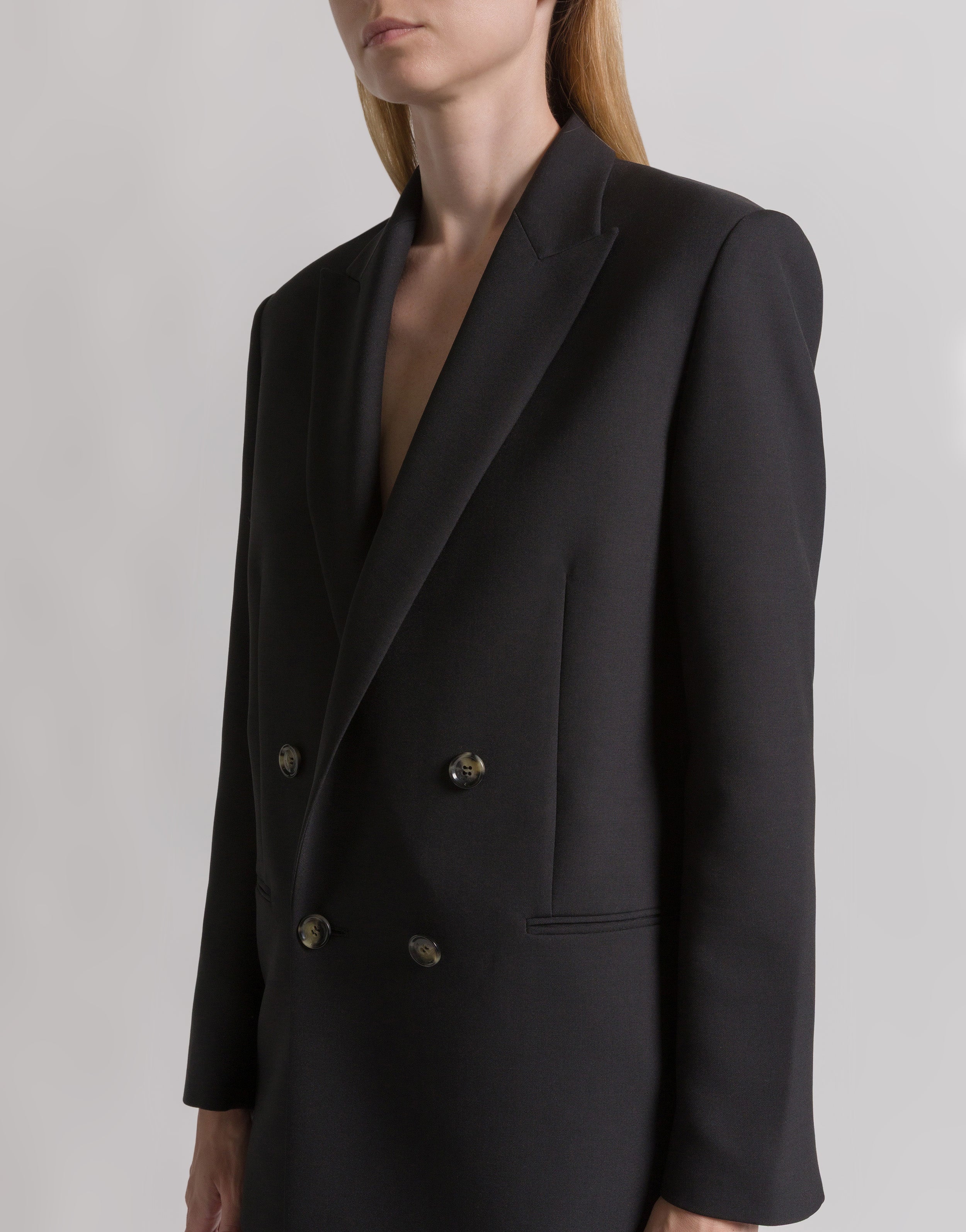 Tropical Wool Double-breasted Blazer | Alberta Ferretti