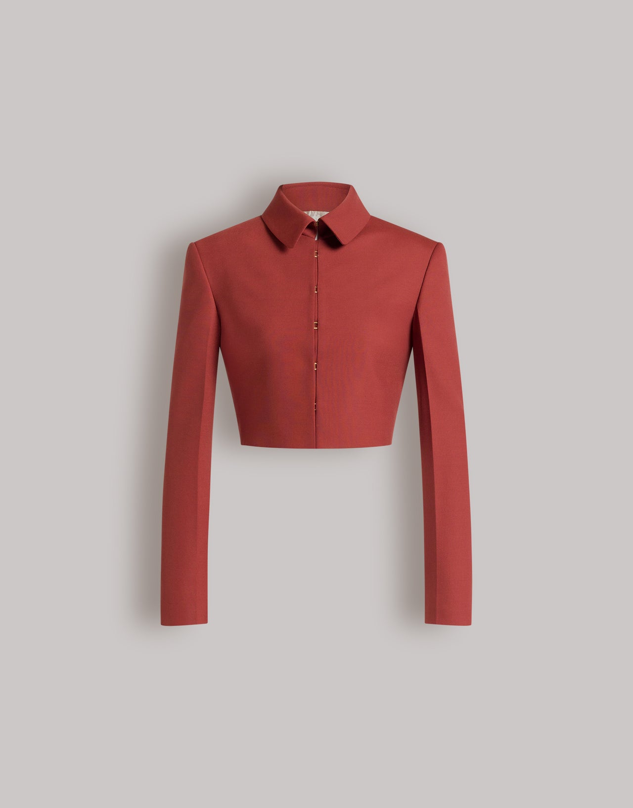 Giacca cropped in lana tropicale 红色 Alberta Ferretti Boutique Online 1