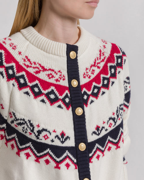 Fair Isle cardigan for après-ski