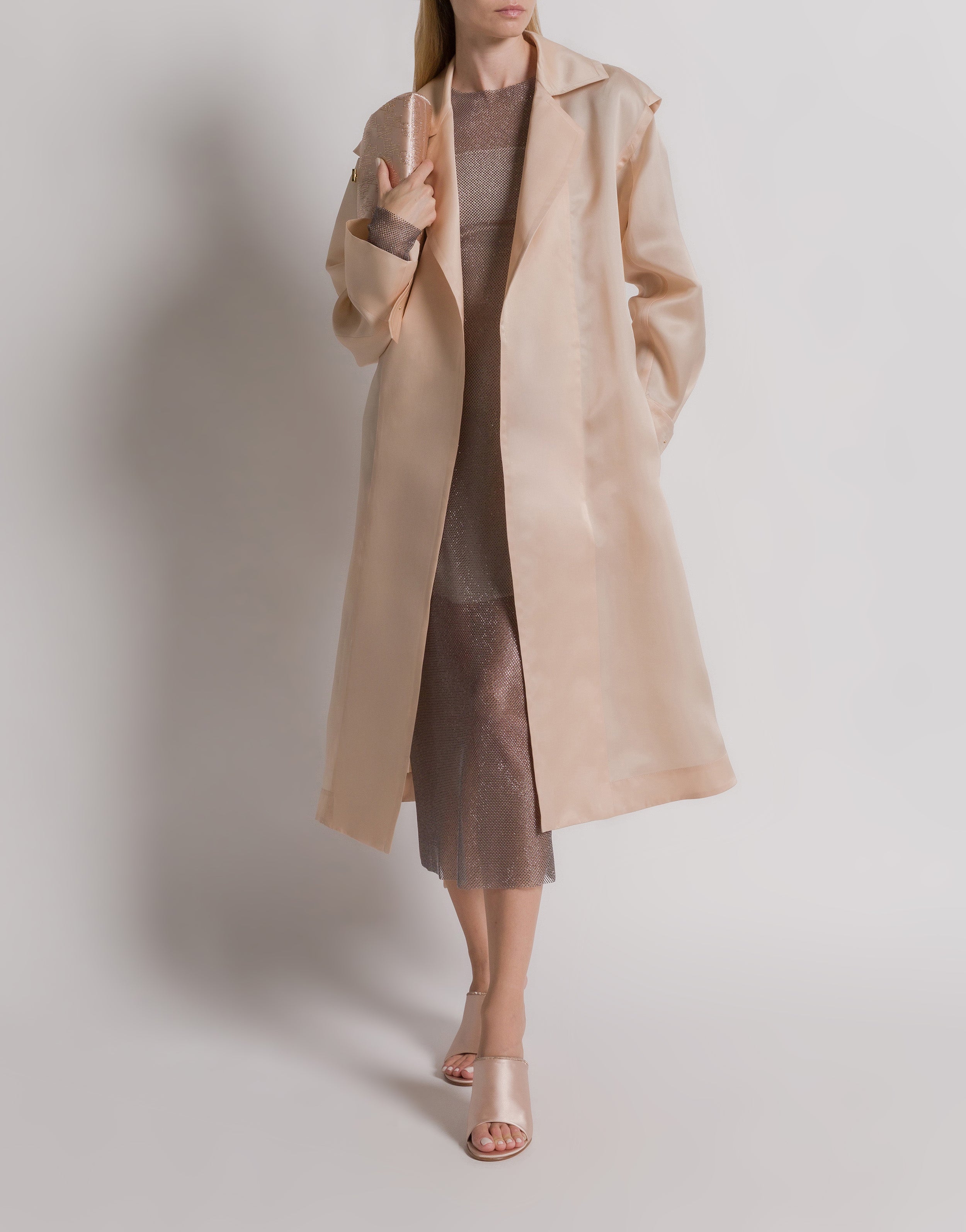 Triple silk organza trench coat | Alberta Ferretti