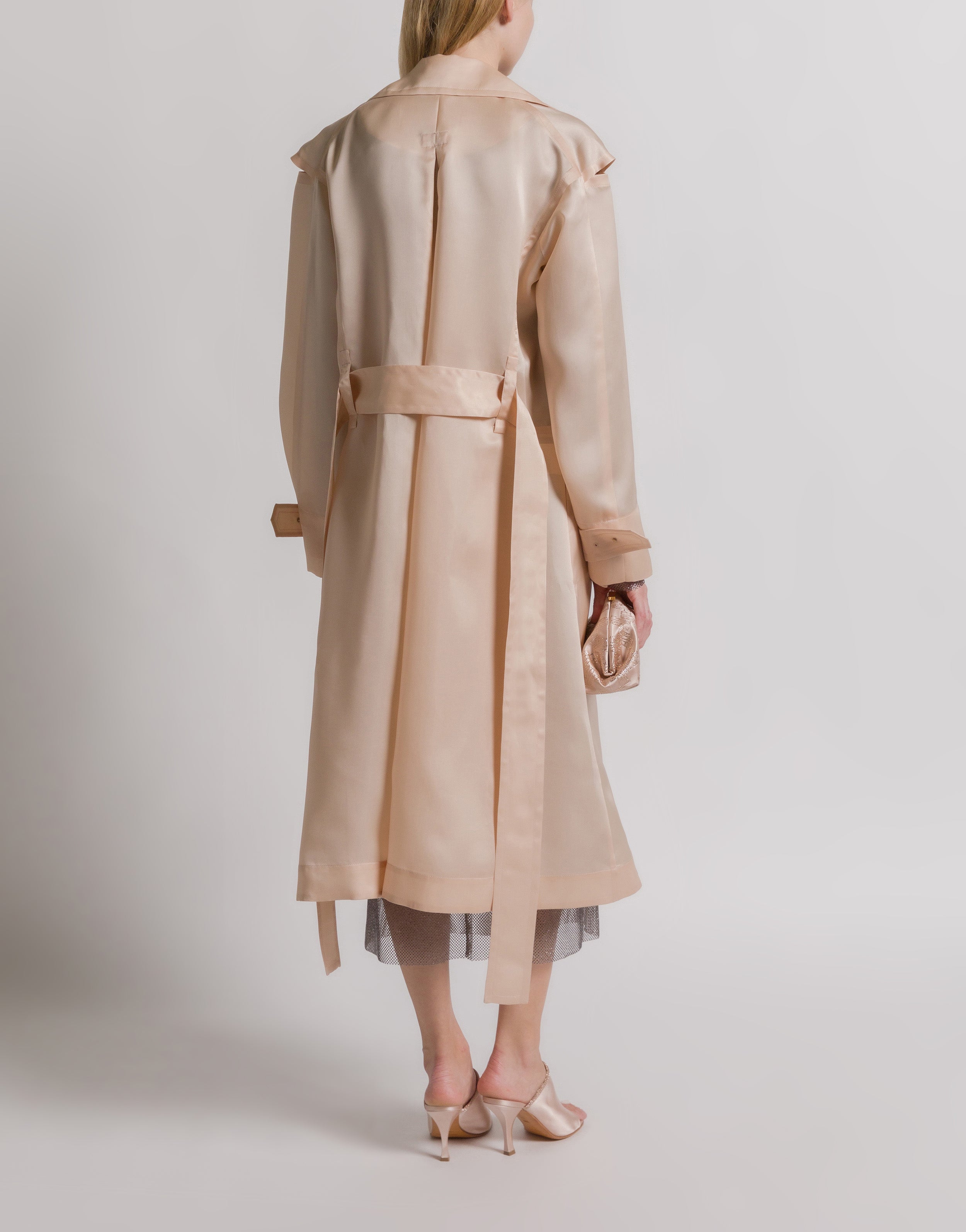 Triple silk organza trench coat | Alberta Ferretti