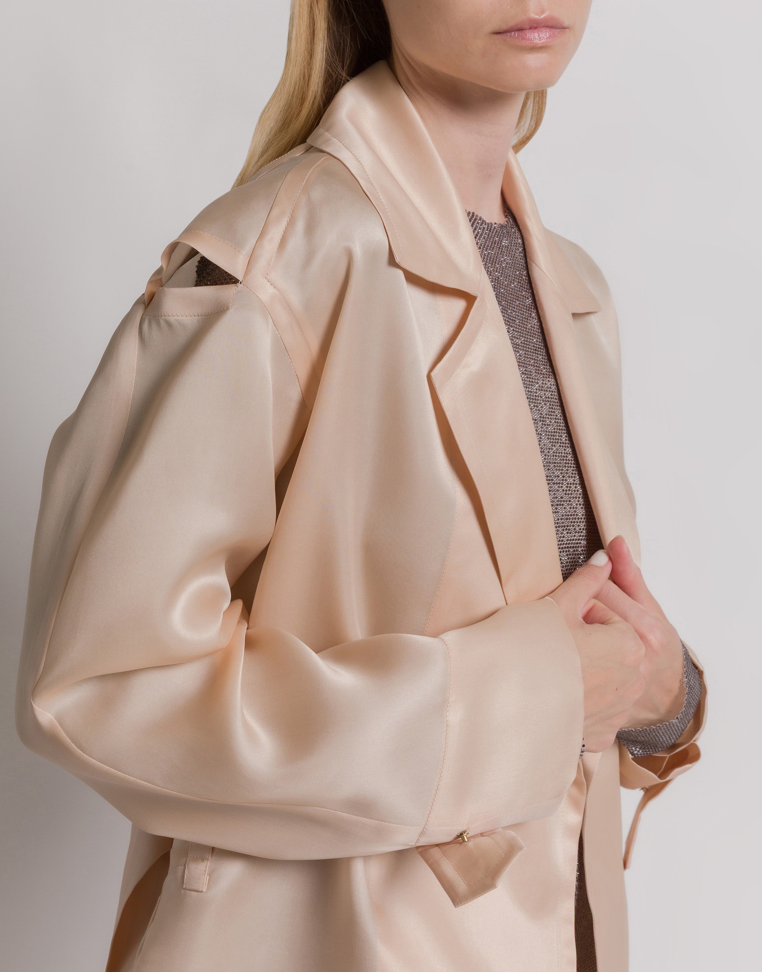 Triple silk organza trench coat | Alberta Ferretti