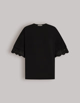 T-shirt with Sangallo Sleeves