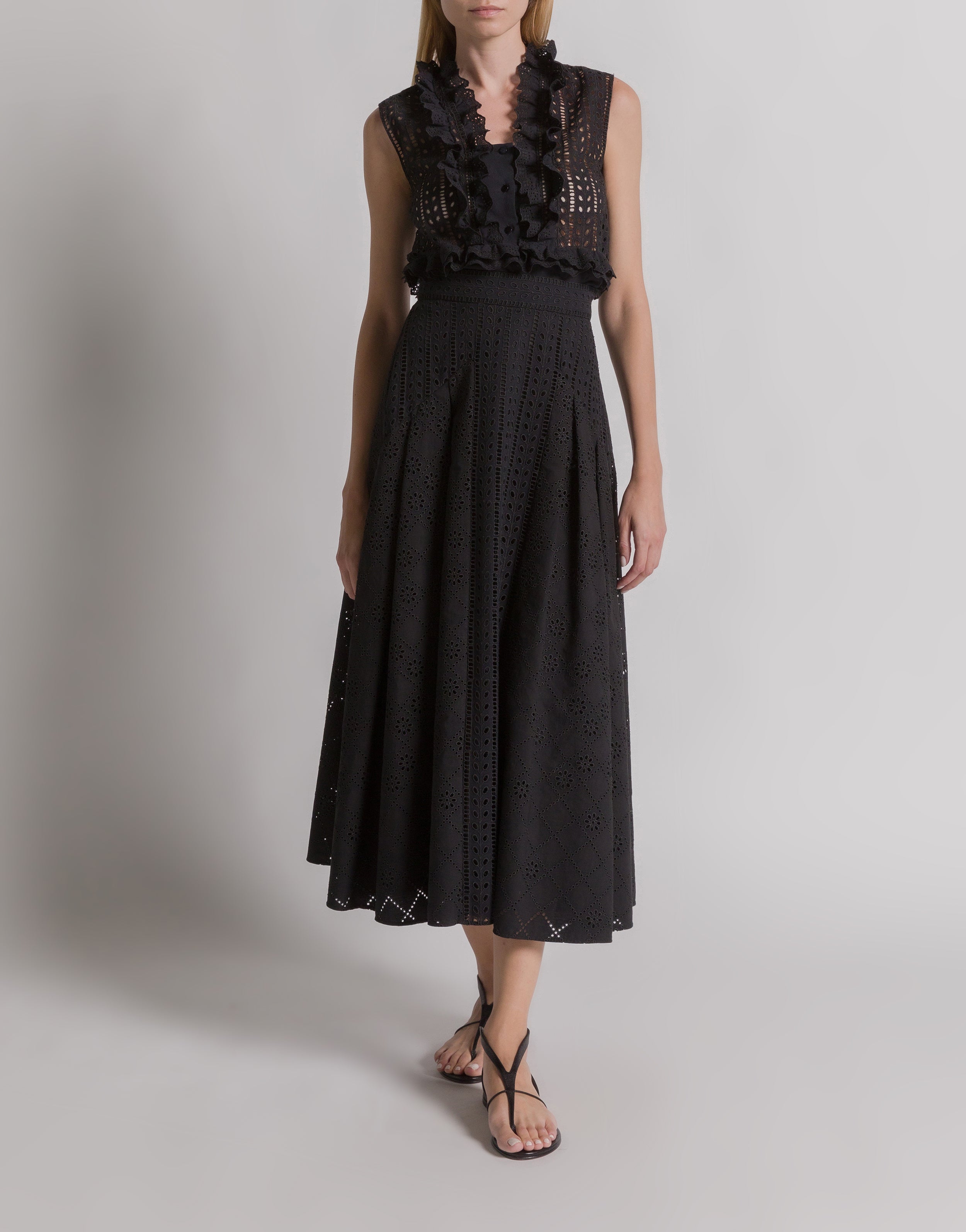 Sangallo lace sleeveless top | Alberta Ferretti