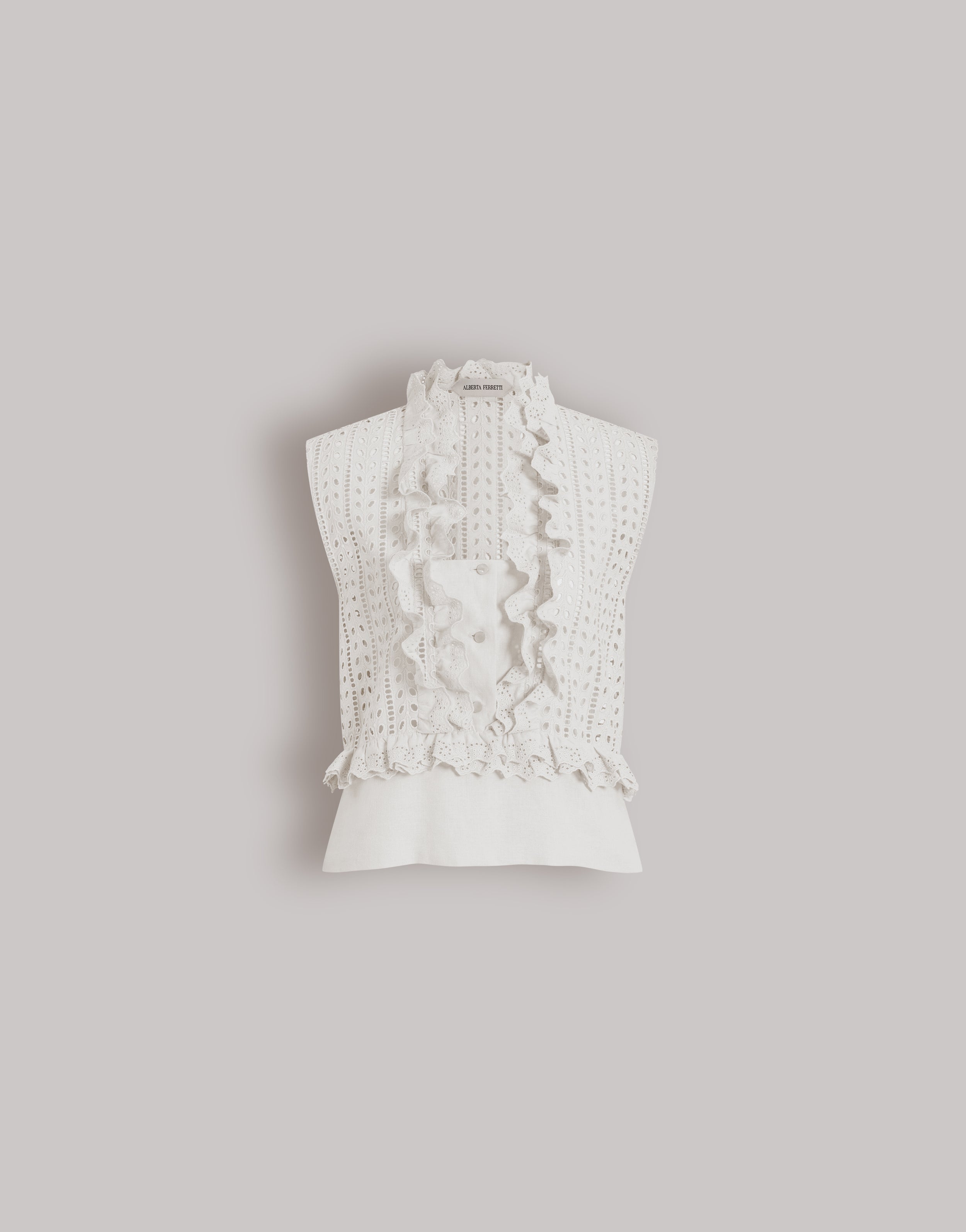 Sangallo lace sleeveless top | Alberta Ferretti