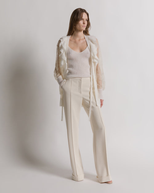 Wool and mohair top White Alberta Ferretti Boutique Online 1