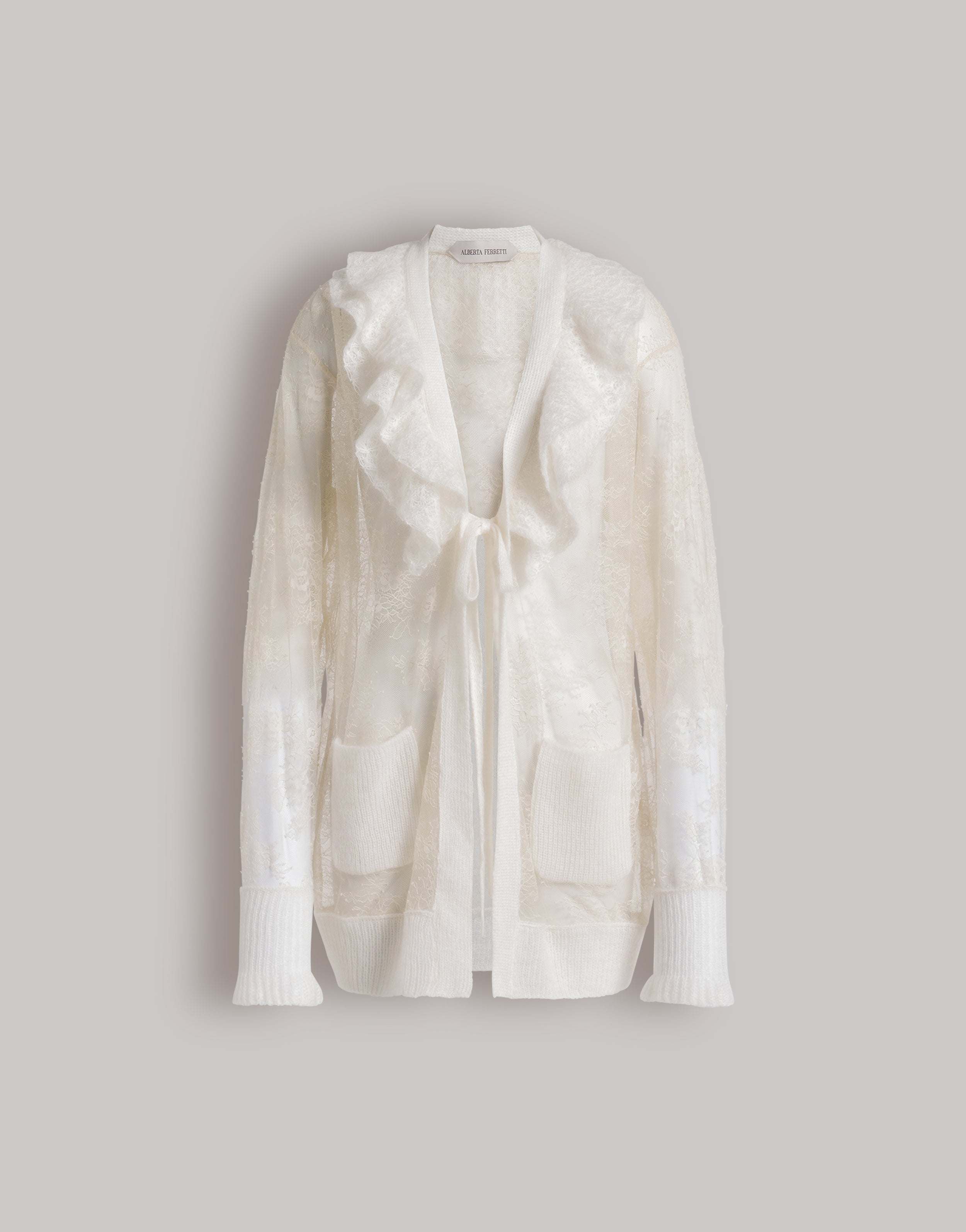 Lace and mohair cardigan | Alberta Ferretti