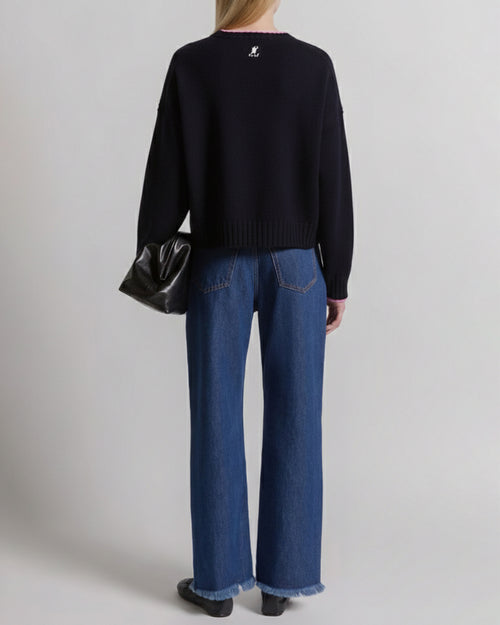 Herbarium embroidered cashmere jumper