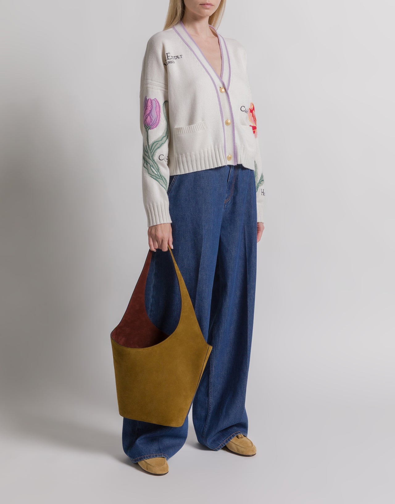 Herbarium embroidered cardigan 白色 Alberta Ferretti Boutique Online 2