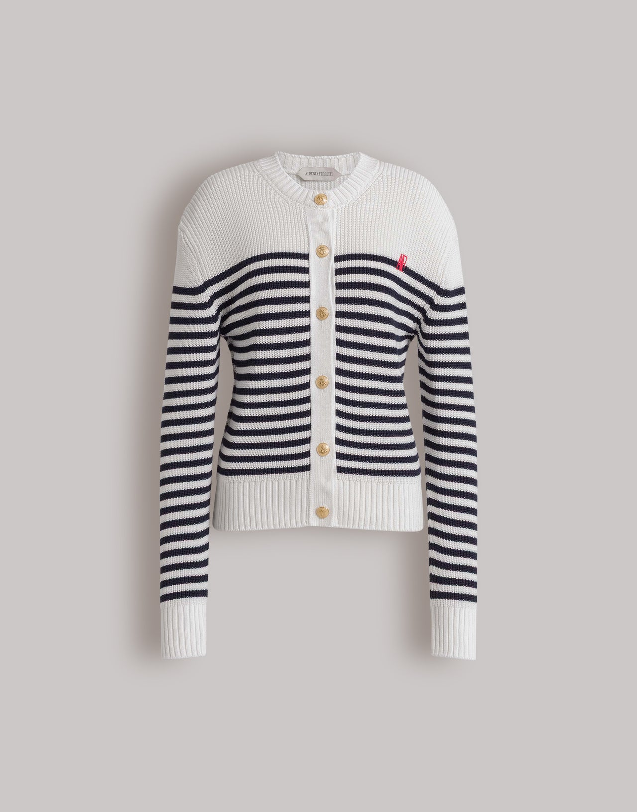 Striped cardigan 蓝色 Alberta Ferretti Boutique Online 1