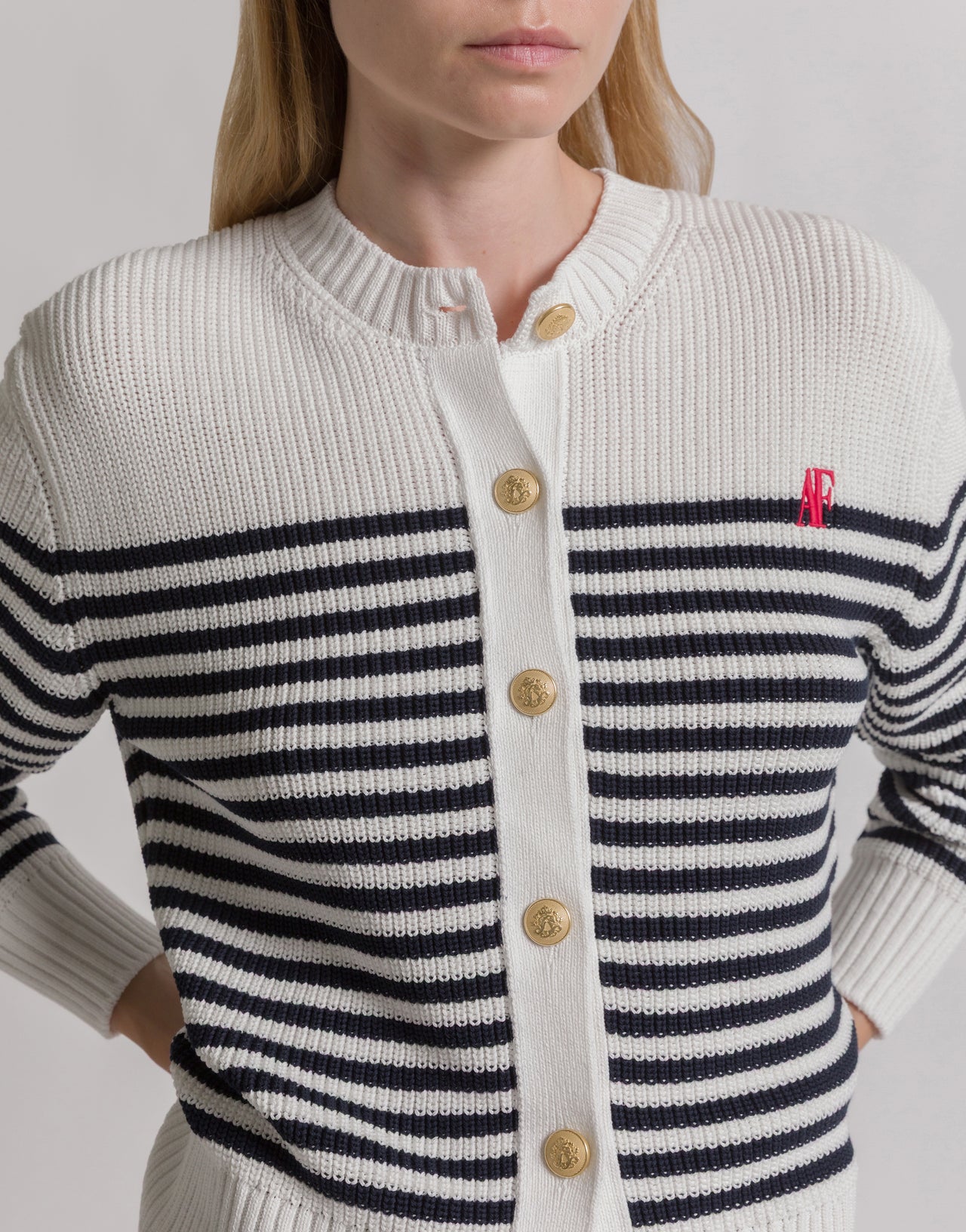 Striped cardigan 蓝色 Alberta Ferretti Boutique Online 4