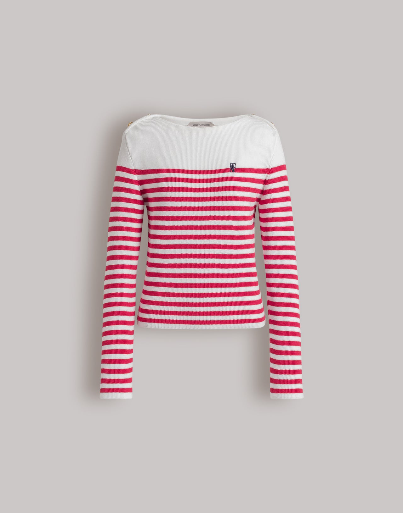 Maglione a righe 红色 Alberta Ferretti Boutique Online 1