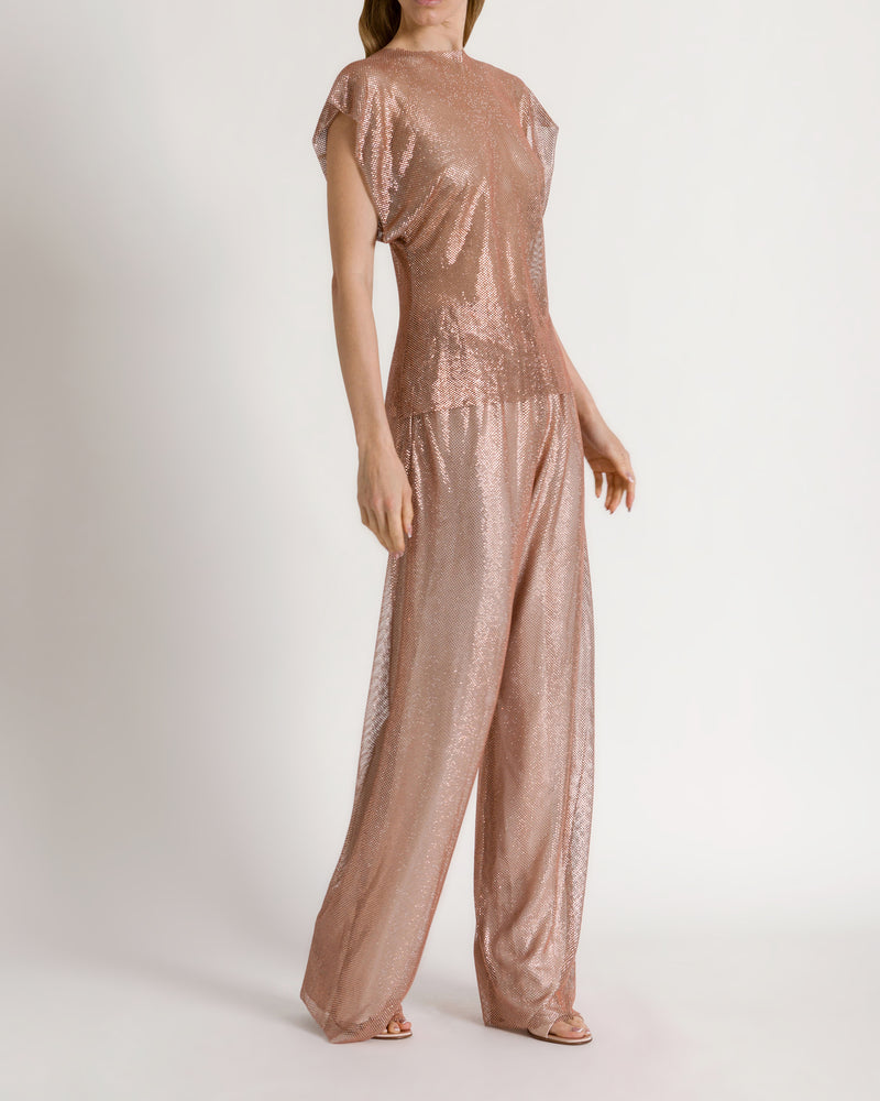 Top in micro strass Rosa Alberta Ferretti Boutique Online 1