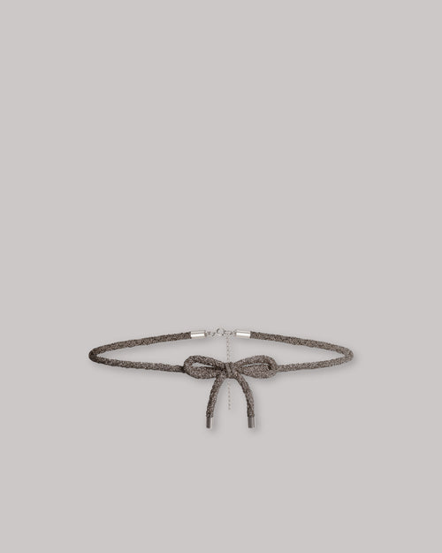 Belt with rhinestone bow Grey Alberta Ferretti Boutique Online 0