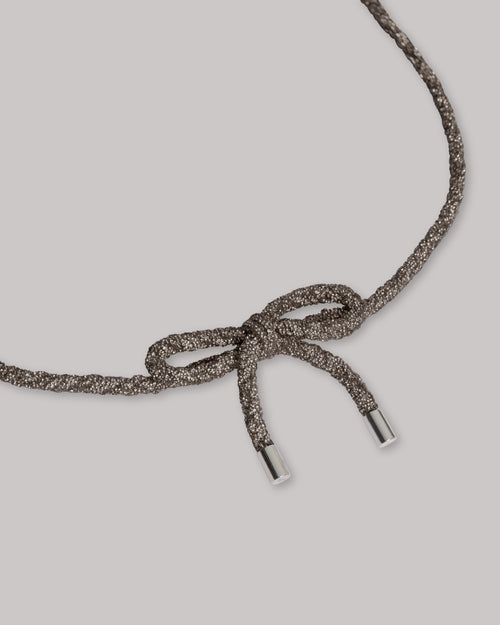 Belt with rhinestone bow Grey Alberta Ferretti Boutique Online 1