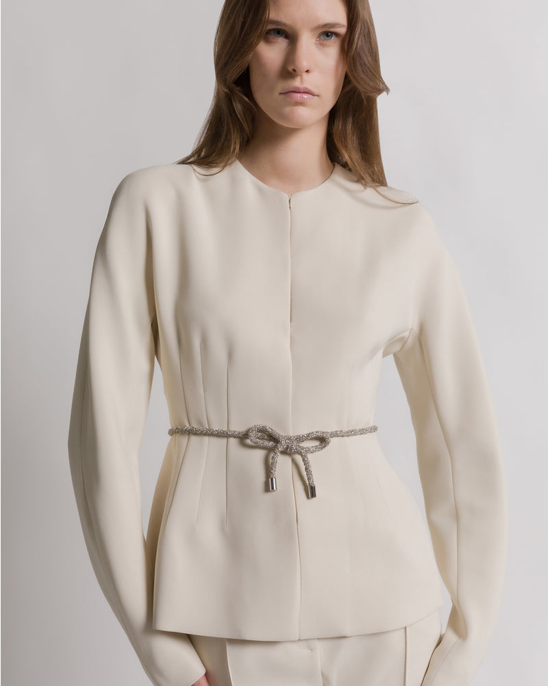 Belt with rhinestone bow Silver Alberta Ferretti Boutique Online 0