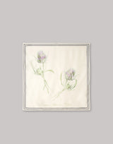 Silk scarf with thistle print