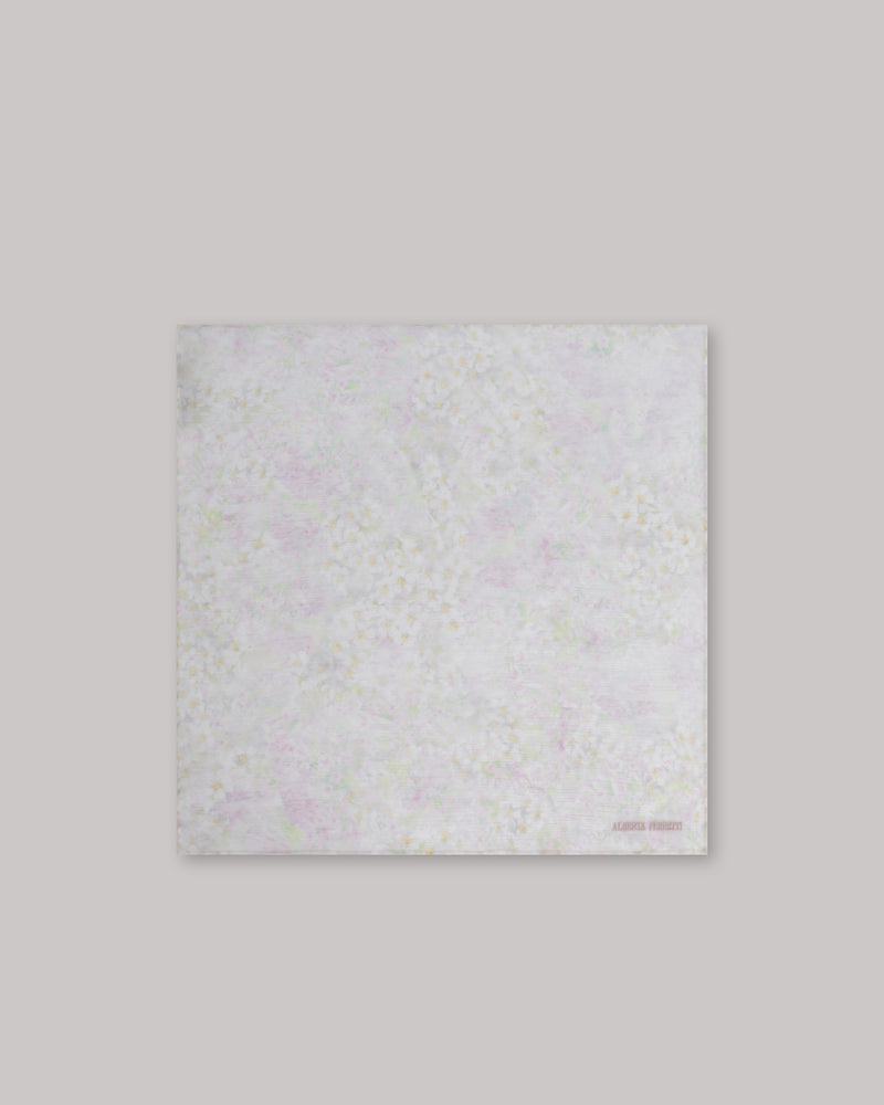 Chiffon scarf with petal print Pink Alberta Ferretti Boutique Online 0