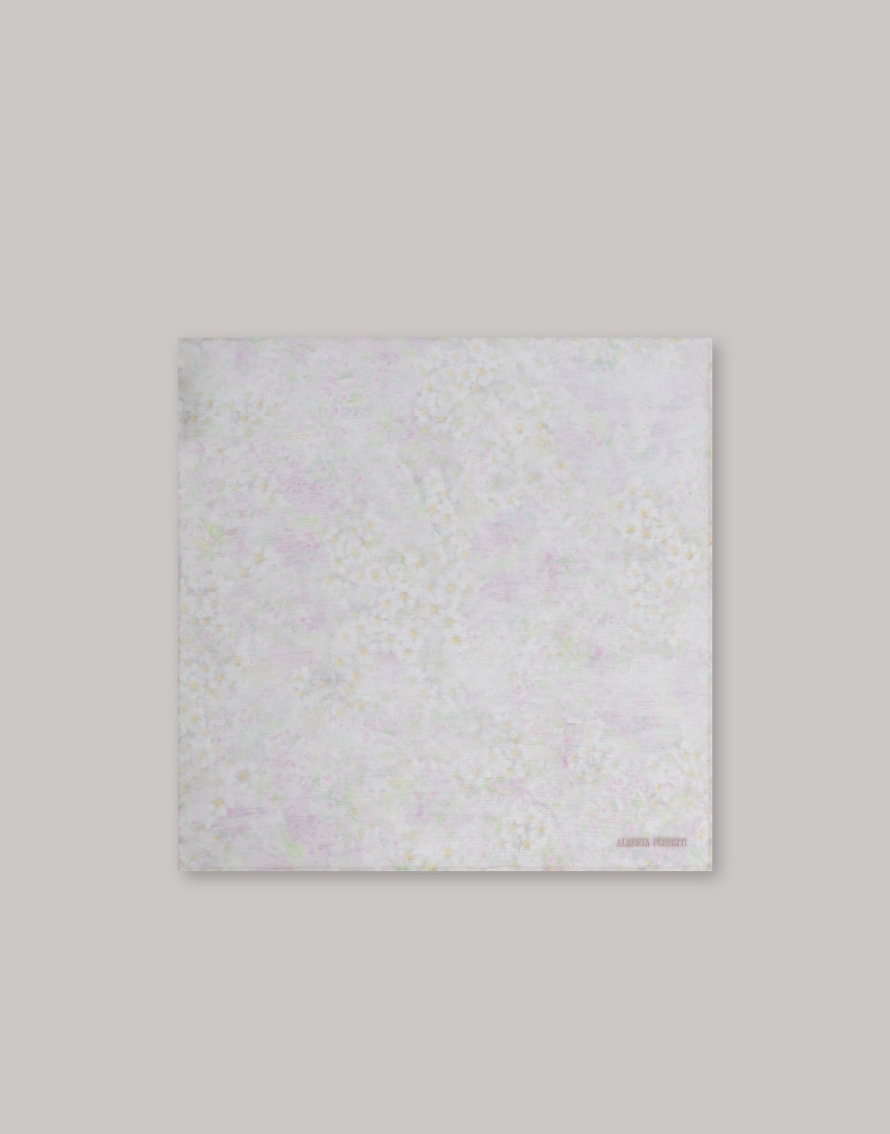 Chiffon scarf with petal print 粉红色 Alberta Ferretti Boutique Online 1