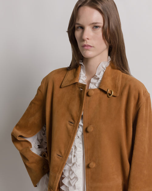 Suede jacket Brown Alberta Ferretti Boutique Online 0