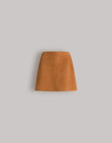 Suede miniskirt