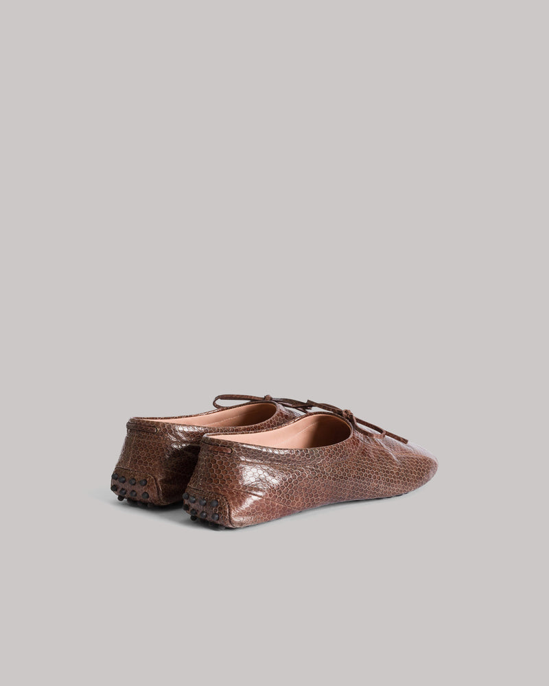 Loafer aus Schlangenleder Braun Alberta Ferretti Boutique Online 1