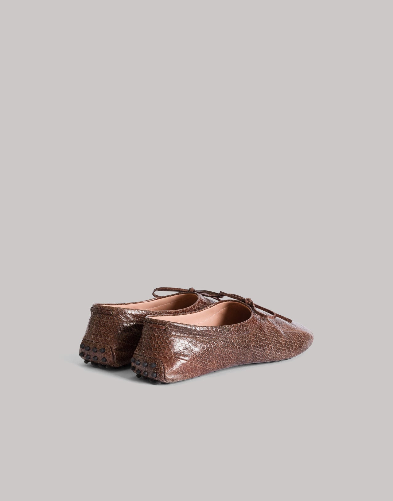 Snake Leather Loafers Brown Alberta Ferretti Boutique Online 2
