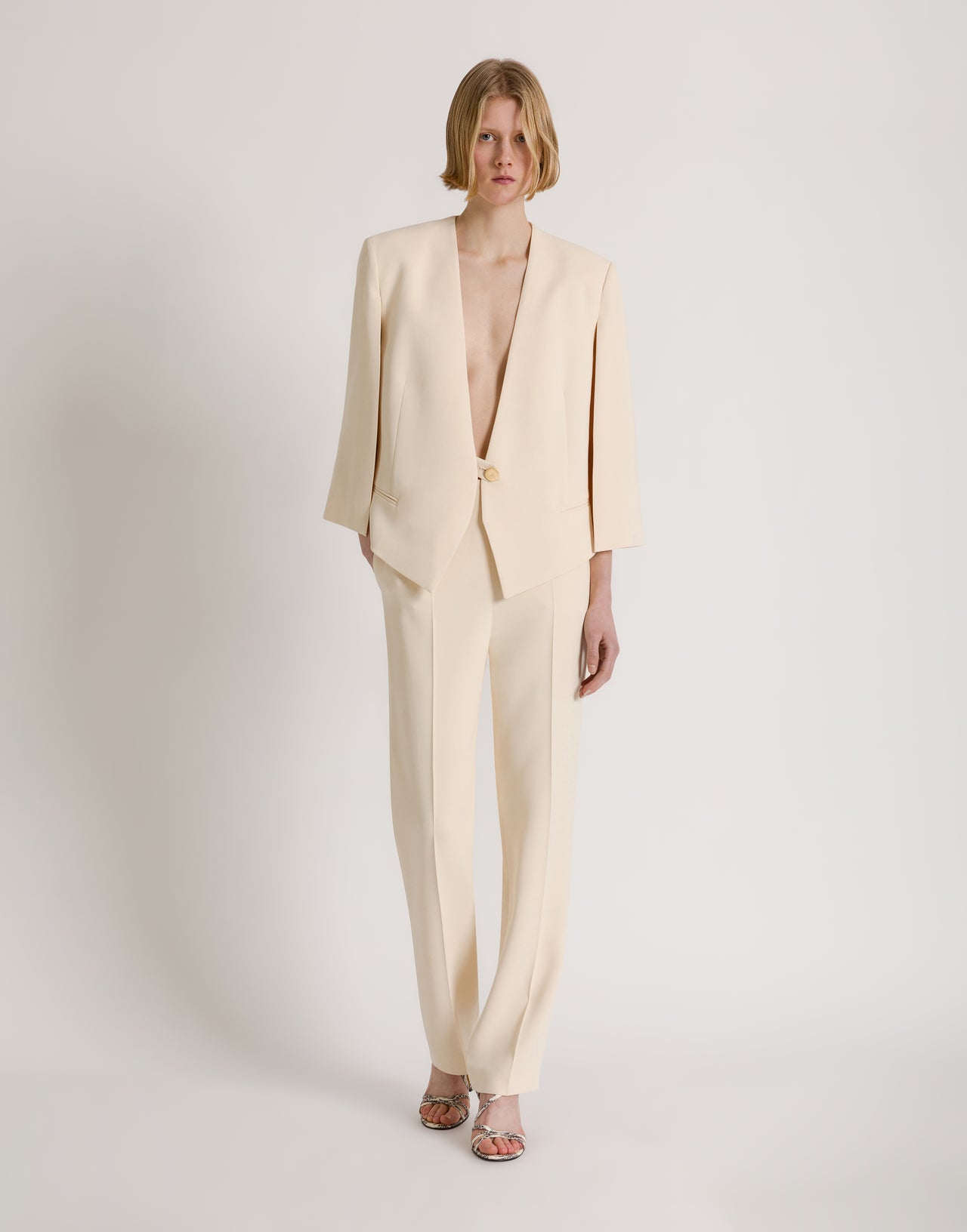 Riemchen-Sandale aus Schlangenleder Grau Alberta Ferretti Boutique Online 2