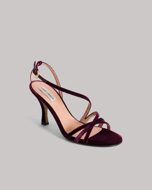 Velvet Heeled Sandal