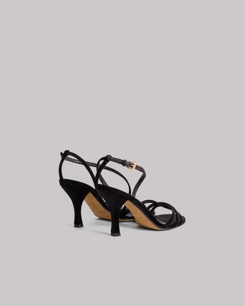 Velvet Heeled Sandal