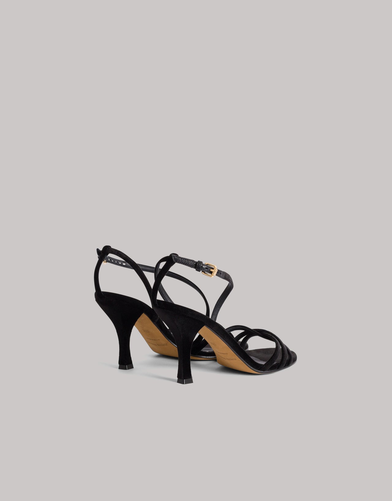 Velvet Heeled Sandal Black Alberta Ferretti Boutique Online 4