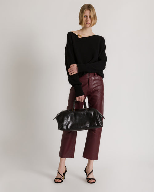 Sac Alice Ã  Double Anse Noir Alberta Ferretti Boutique Online 1