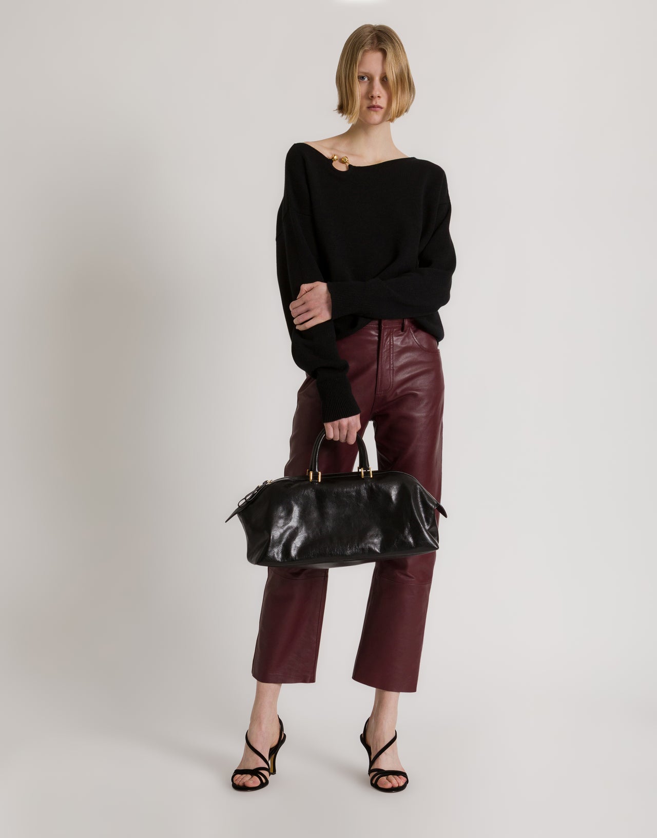 Everyday Leather Bag Black Alberta Ferretti Boutique Online 2