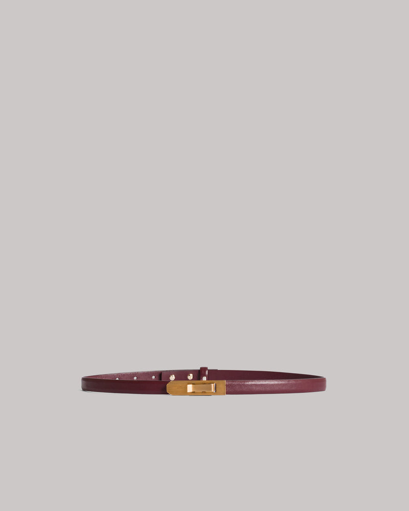 Minimalistischer Gürtel aus weichem Leder Bordeaux Alberta Ferretti Boutique Online 0