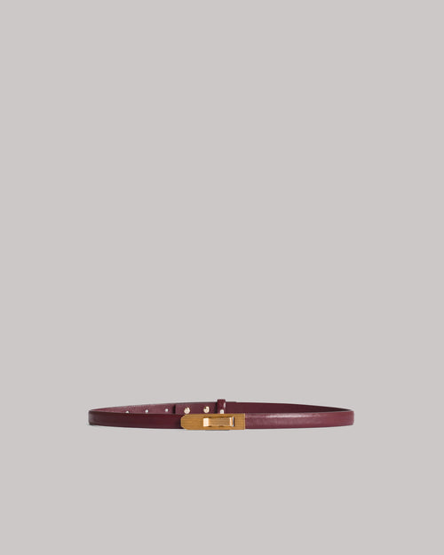 Minimalist Soft Leather Belt Bordeaux Alberta Ferretti Boutique Online 0