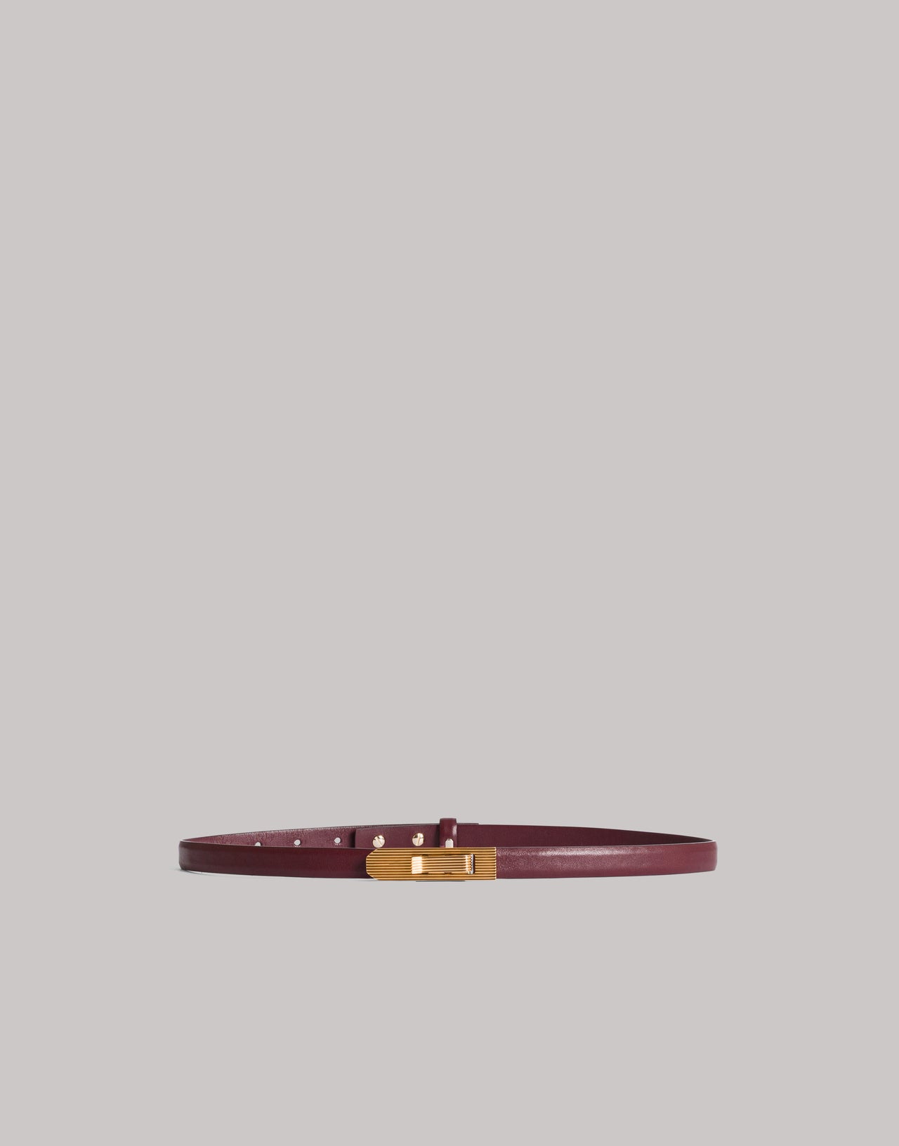 Cinturón Minimalista de Piel Suave Bordeaux Alberta Ferretti Boutique Online 1