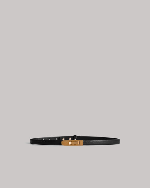Minimalist Soft Leather Belt Black Alberta Ferretti Boutique Online 0