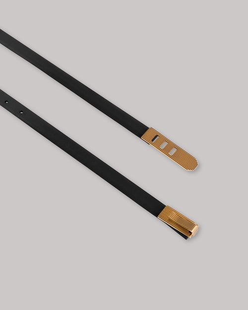 Minimalist Soft Leather Belt Black Alberta Ferretti Boutique Online 1