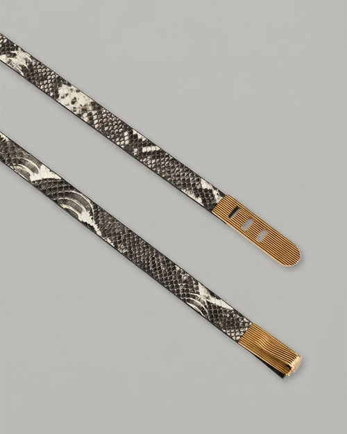 Cinturón Minimalista de Piel de Serpiente Blanco Alberta Ferretti Boutique Online 1