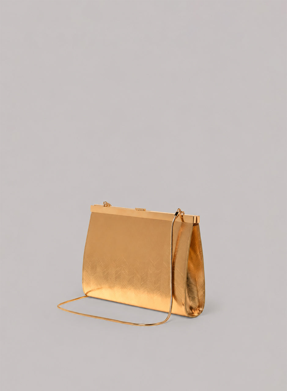 Pochette rigide dorée Or Alberta Ferretti Boutique Online 2