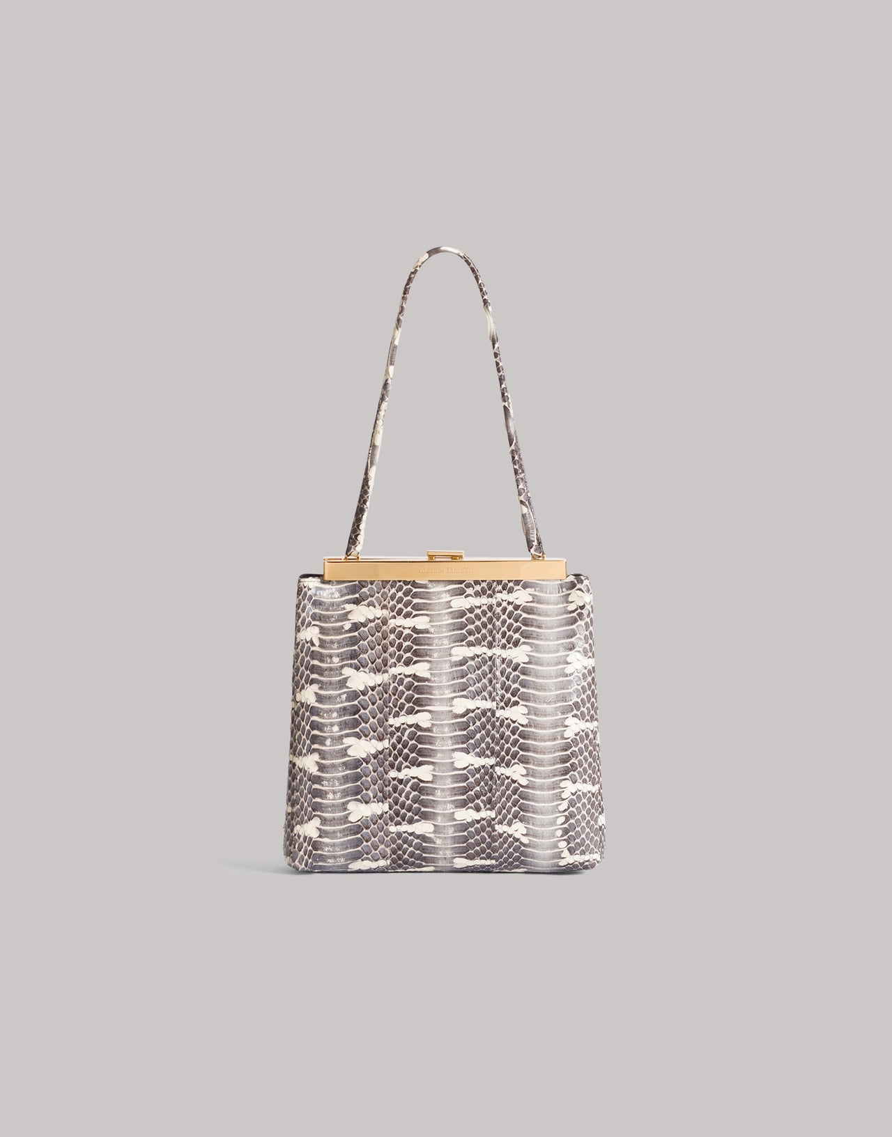 Handtasche aus Schlangenleder Grau Alberta Ferretti Boutique Online 1