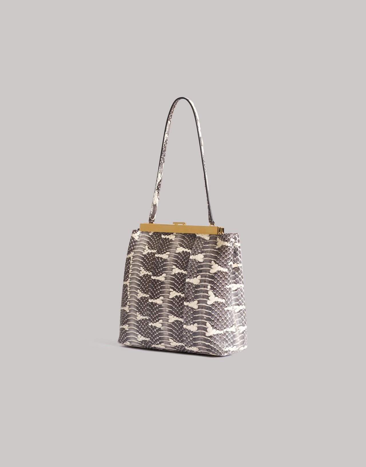Handtasche aus Schlangenleder Grau Alberta Ferretti Boutique Online 3