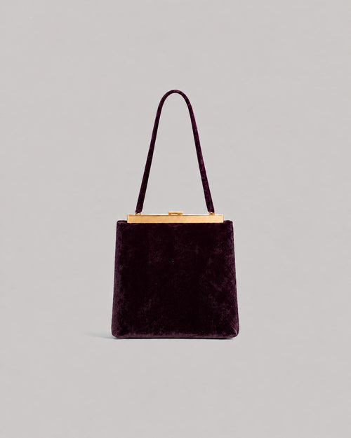 Velvet Handbag Purple Alberta Ferretti Boutique Online 0
