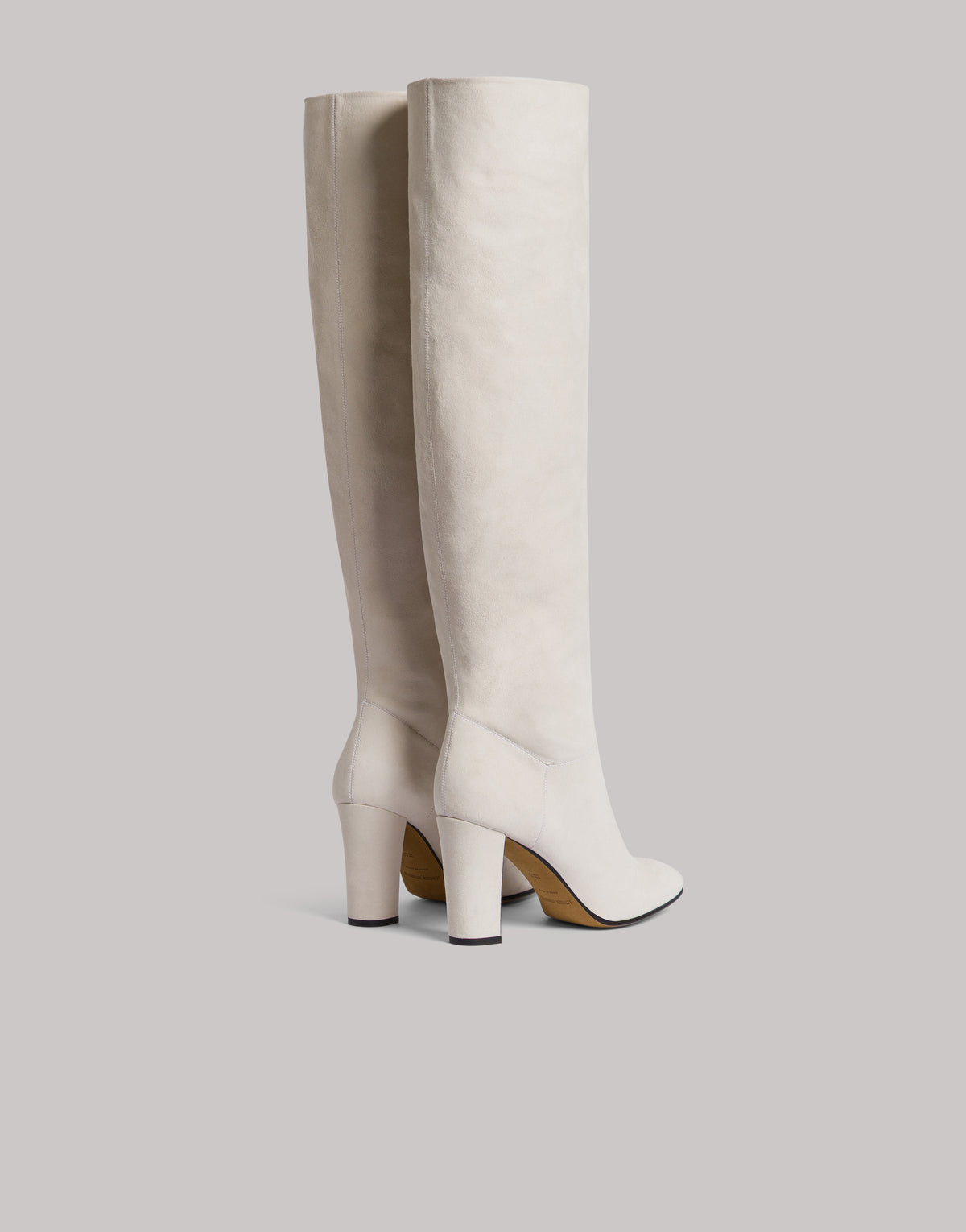 Suede slouchy high heel boots Ivory Alberta Ferretti Boutique Online 4