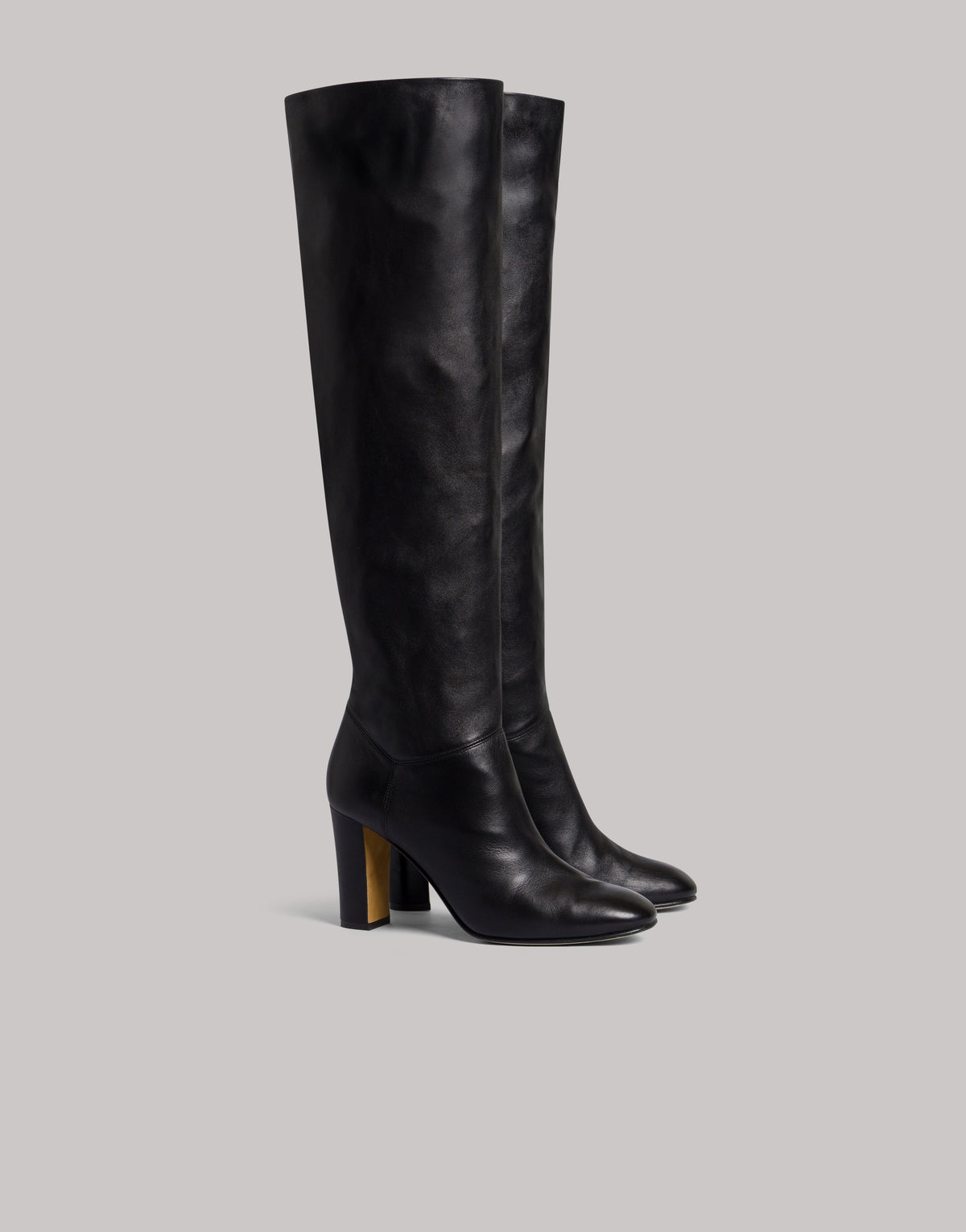Softe Nappa-Plongé-Overknees mit Absatz Schwarz Alberta Ferretti Boutique Online 1