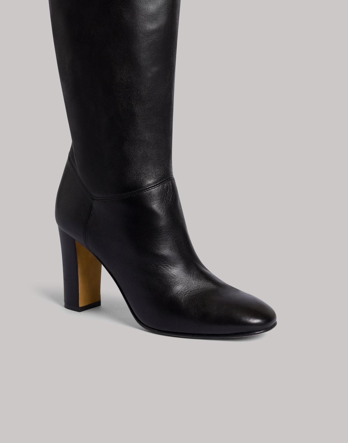 Softe Nappa-Plongé-Overknees mit Absatz Schwarz Alberta Ferretti Boutique Online 5