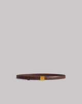 Slim nappa plongé belt with golden buckle