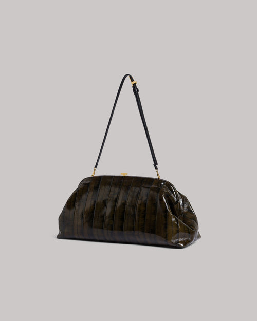 Maxi eel skin pouch