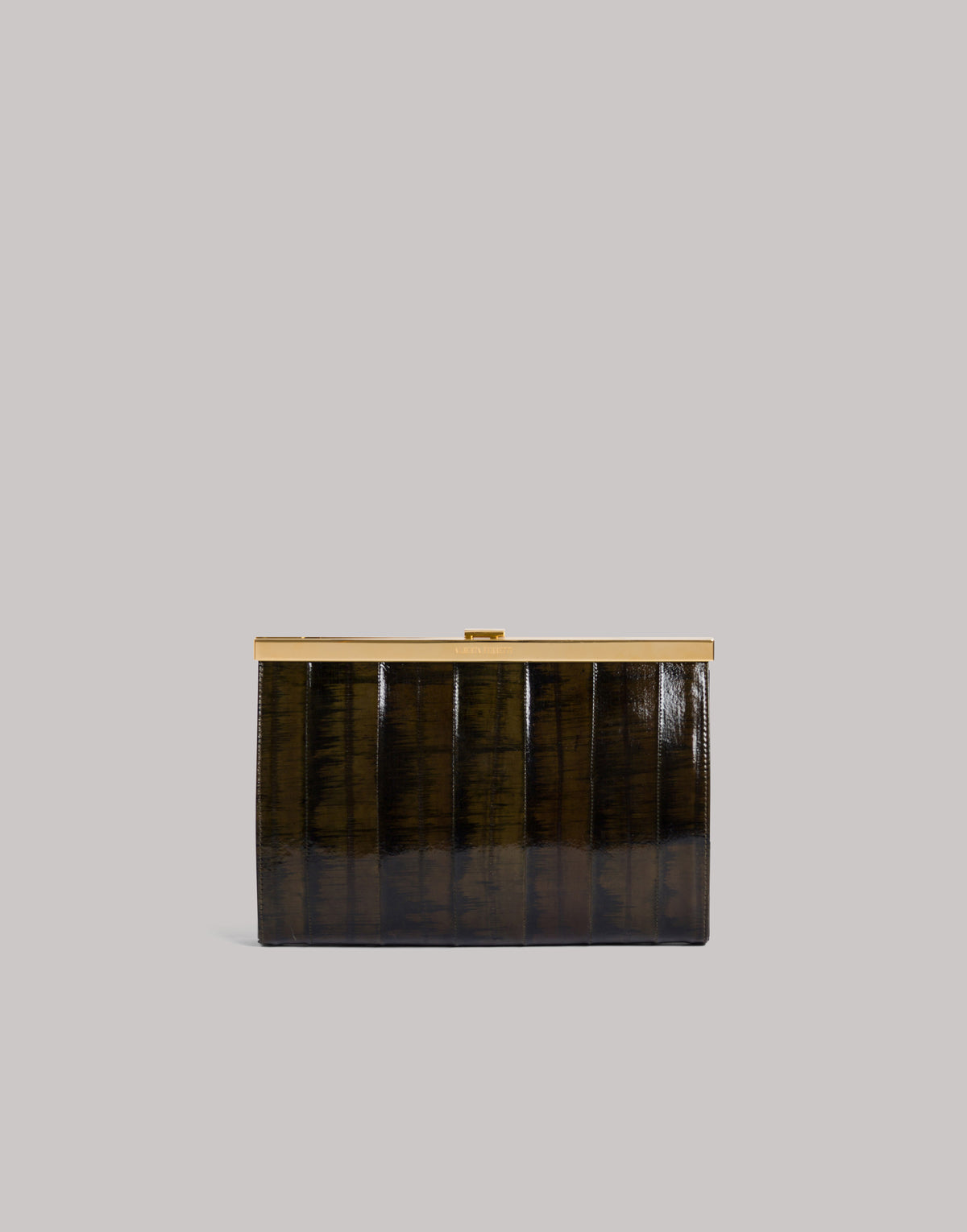 Clutch aus dunkelgrünem Aalleder Grün Alberta Ferretti Boutique Online 1